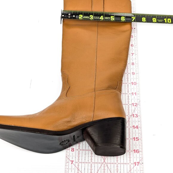 Simon Miller Wmn Bandi Goatskin Brown Leather Western Cowboy Knee Boot 7US EUR37 - Picture 8 of 8